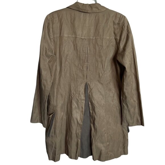 CAbi Women's Tan Swing Trench Coat Size L - Picture 2 of 6